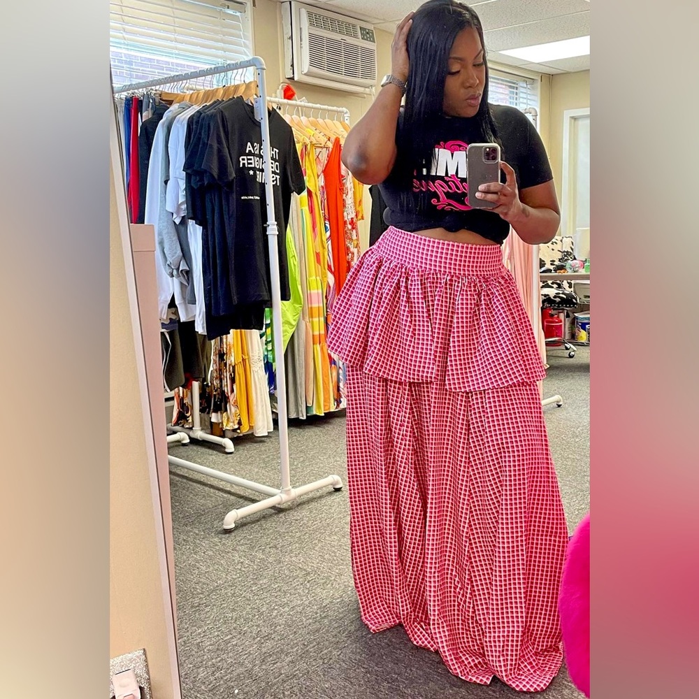 Tov Plaid Maxi Skirt with Pockets